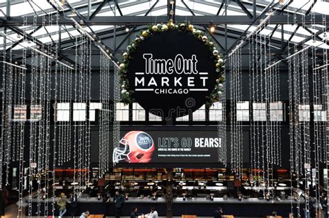 Time Out Market Chicago Sign In The Time Out Market Food Hall In The