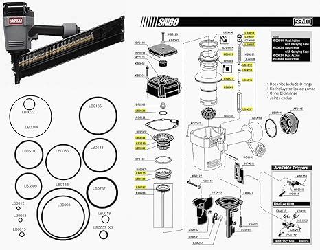 O Ring Replacement Rebuild Kit For Senco Framing Nailer SN60 SN65