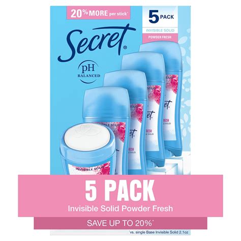 Secret Invisible Solid Antiperspirant and Deodorant, Powder Fresh, 2.6