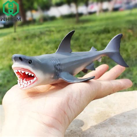 Whism Plastic Animal Shark Toy Terrariums Animal Miniature Ocean