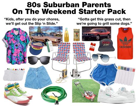80s Suburban Parents On The Weekend Starter Pack : r/starterpacks