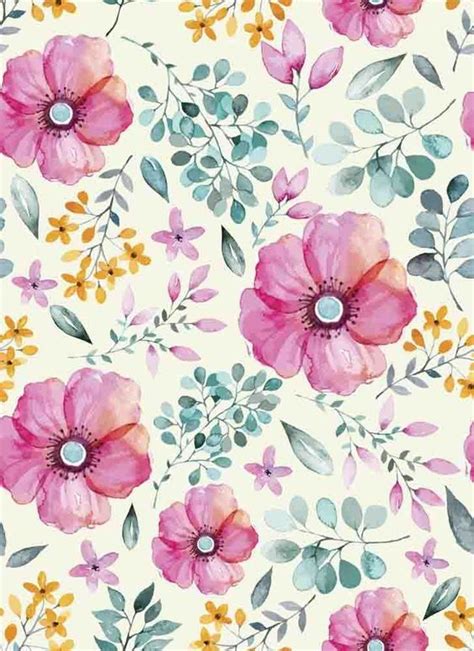 Pin By Paola Bronee On Art In Watercolor Flowers Pattern Flower