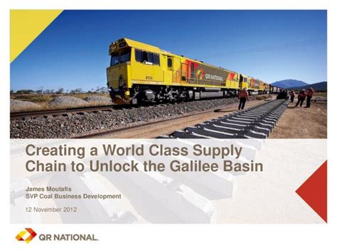 Pdf Creating A World Class Supply Chain To Unlock The Galilee Basin