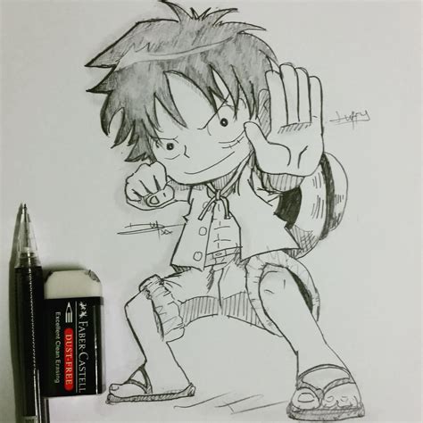 Chibi Luffy de One Piece by dedelee on DeviantArt