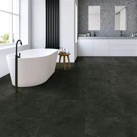 15 Black Tile Bathroom Floor Ideas