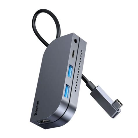 Baseus USB Typ C Hub Multiport Adapter Mit 6 Ports Bend Angle No