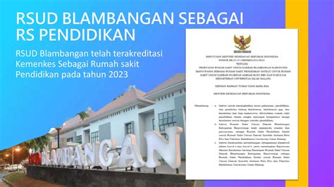 PROFIL RSUD BLAMBANGAN Fikkia Presentasi Profil Rumah Sakit PPT