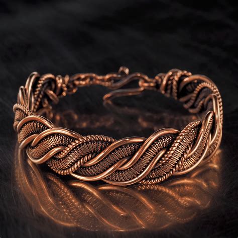 Unique Wire Wrapped Copper Bracelet Antique Style Th Annive Inspire