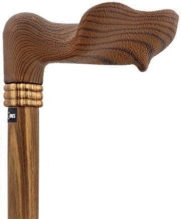 Contour Palm Grip Cane Zebrano Wood Ergonomic Comfort In