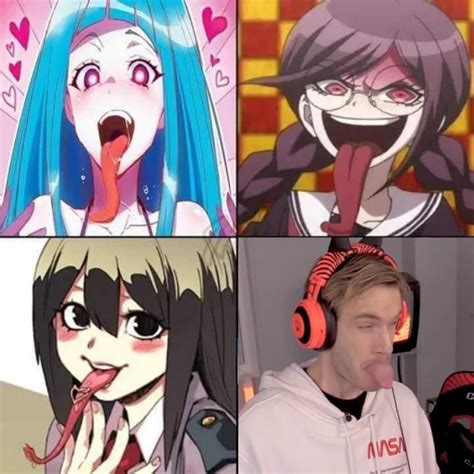 Cute anime girls with long tongue : r/PewdiepieSubmissions