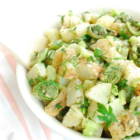 Vegan Dill Potato Salad With Fiddleheads No Mayo