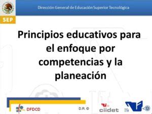 Principios Educativos Para El Enfoque Por Competencias Y La Planeacion