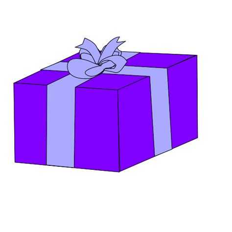 Purple Gift Box Clip Art at Clker.com - vector clip art online, royalty ...