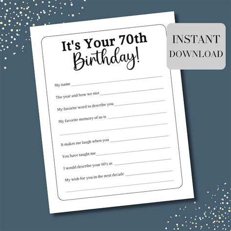 70th Birthday Party Games - Etsy