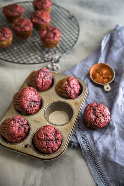 Red Velvet Chocolate Chip Muffins Lemonsforlulu