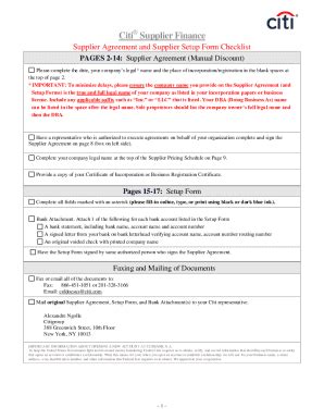 Fillable Online Supplier Finance Supplier Agreement And Supplier Setup