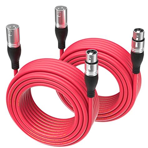 Snapklik EBXYA XLR Cable 50ft 2 Packs Premium Balanced DMX Cable