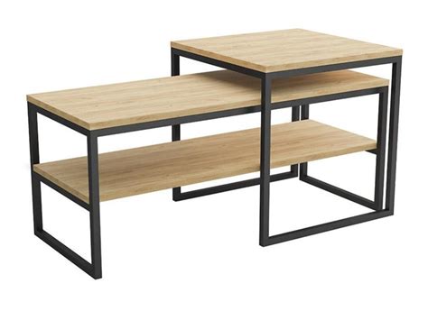 Ensemble Tables Basses Oswego Artisanal Ch Ne Noir X X Cm