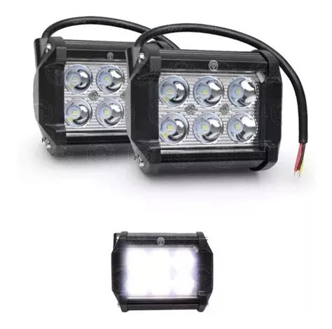 24 Par Faros Barra 6 Led Auxiliar Dually Moto Auto 4x4