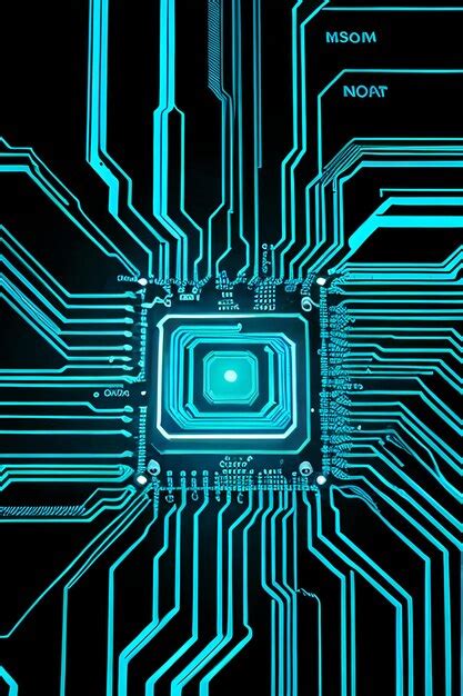 Premium AI Image Blue Circuit Board Background