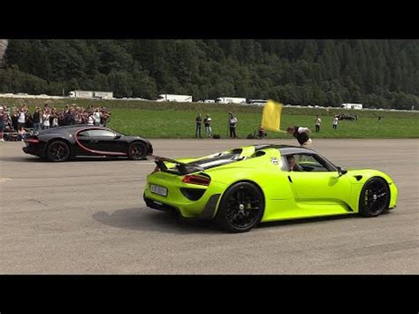 Porsche 918 Spyder Vs 1500HP Bugatti Chiron YouTube