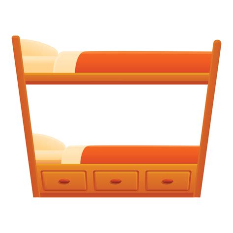 Furniture bunk bed icon, cartoon style 14227539 Vector Art at Vecteezy