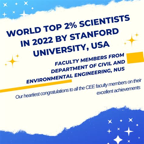 CEE Faculty Members Featured In World Top 2 Scientists In 2022 By