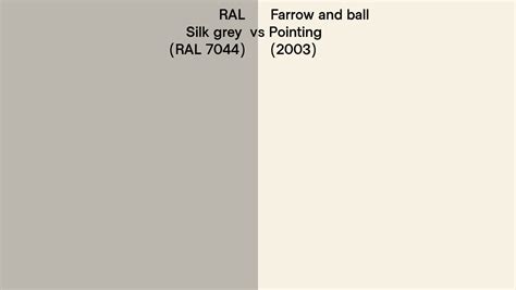 Ral Silk Grey Ral 7044 Vs Farrow And Ball Pointing 2003 Side By Side Comparison