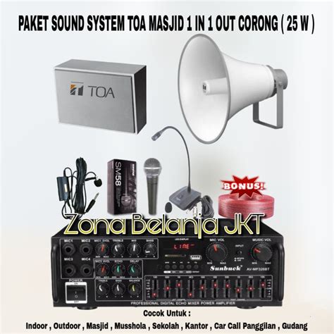 Jual Paket Sound System Toa Masjid Musholla In Out Speaker Corong Toa