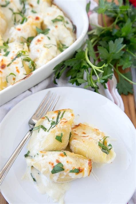 Chicken Alfredo Stuffed Shells Yellow Bliss Road