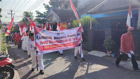 SDN Purwoyoso 02 Gelar Karnaval Bhineka Tunggal Ika HUT RI Ke 78 Tahun