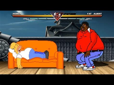 Homer Simpson Vs Fat Albert High Level Insane Fight Youtube