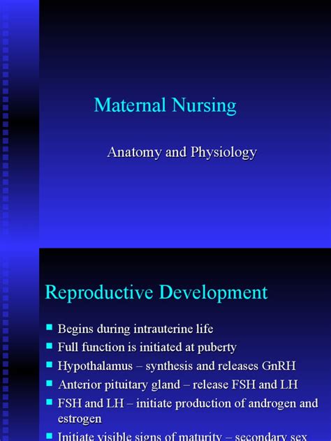 Maternal Nursing Anatomy And Physiology Pdf