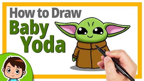 Baby Yoda Drawing Easy Cute Step By Step How To Draw A Baby Yoda ...