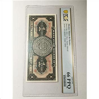 Mexico Peso Series Dw Ef Banknote Graded Gem Unc Ppq By