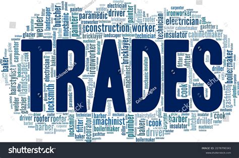 Trades Word Cloud Conceptual Design Isolated Stock Vector Royalty Free 2278790341 Shutterstock