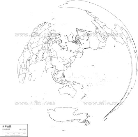 世界全図 白地図 ベクター地図素材のダウンロード販売 アフロモール