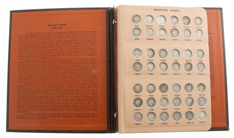 1916 1945 Complete Collection Of 10¢ Mercury Dimes With Danseco Coin