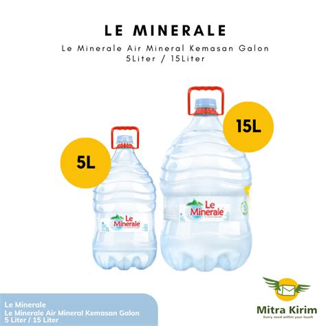 Jual Le Minerale Air Mineral Galon Liter Liter Khusus Instan