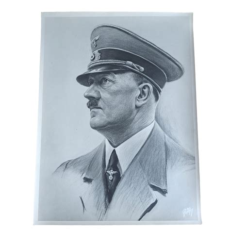 Original WW2 German Portrait Photo Of Adolf Hitler (Drawing) - Vos ...