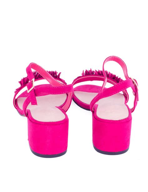 Sandalias Fucsia Tac N Cuadrado Pera Limonera