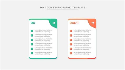 Dos And Don Ts Pros And Cons Vs Versus Comparison Infographic Design