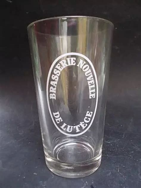 1960 VERRE À bière Brasserie nouvelle de Lutèce Paris H 13 cm verre