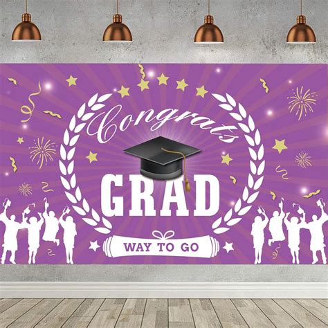 DmHirmg Graduation Banner for Party and Photo Backdrop Decoration ...