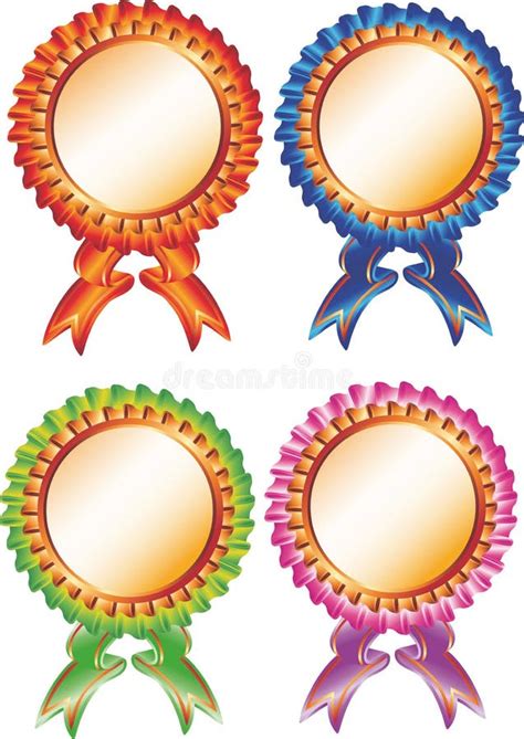 Set Of Rosettes Isolated Stock Vector Illustration Of Elegance 69241908