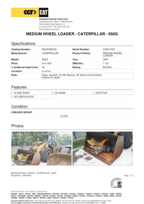 (PDF) MEDIUM WHEEL LOADER - CATERPILLAR - 950G Specifications - DOKUMEN.TIPS