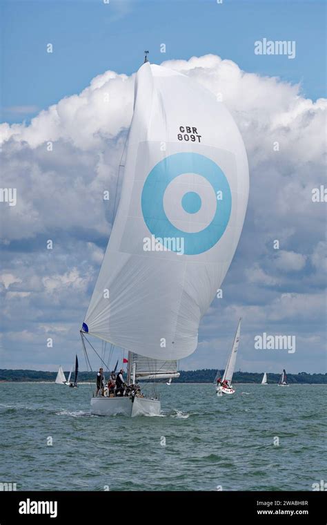 Sailing Yacht Eager Gbr T Sails Along The Solent As She Competes In