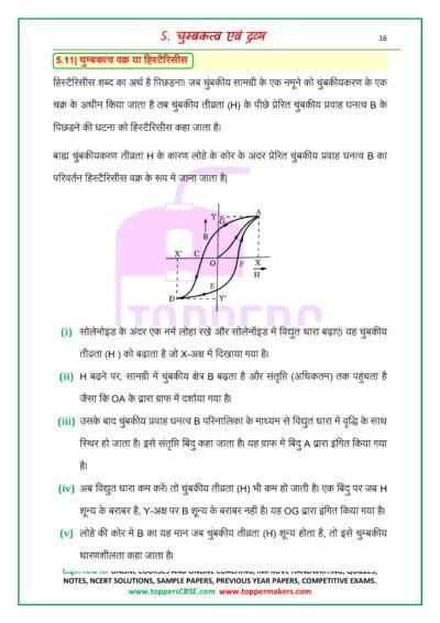 Class Physics Notes In Hindi Chapter Magnetism And Matter