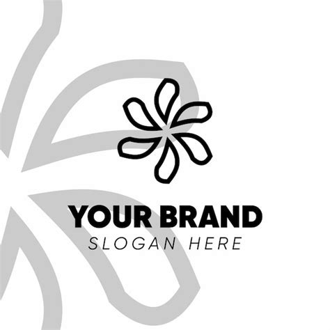 Einfaches Blumen Logo Premium Vektor