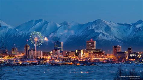 HD wallpaper: Fireworks Over Anchorage, Alaska, Holidays | Wallpaper Flare